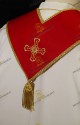 STOLA PASTORALE ROSSA CON FIOCCO IN CANUTIGLIA
