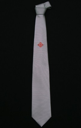CRAVATTA GRIGIA PER CAVALIERE SANTO SEPOLCRO