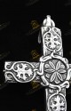 CROCE PETTORALE IN ARGENTO 925 CESELLATO A MANO