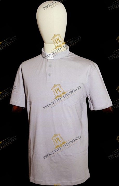 POLO CLERGY GRIGIO CHIARO 100216C210