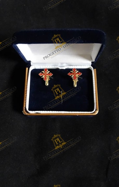 SILVER CUFFLINKS HOLY SEPULCHRE OF JERUSALEM