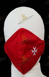 MASCHERINA ROSSA LAVABILE PER CAVALIERE DI MALTA