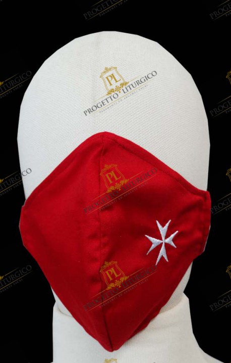 WHITE REUSABLE COTTON FACE MASK FOR  HOLY  SEPULCHRE  KNIGHT