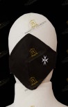 BLACK REUSABLE COTTON FACE MASK FOR  MALTA'S ORDER  KNIGHT