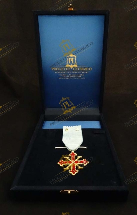 MEDAL CROSS INSIGNIA FOR KNIGHT OF OFFICE SACRED MILITARY COSTANTINIAN ORDER OF SAINT GEORGE - NAPOLITAN BRANCH