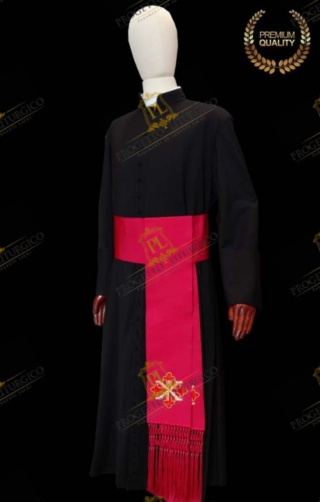 FASCIA PER TALARE PAONAZZO CON CROCE ORDINE COSTANTINIANO