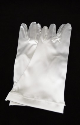 GUANTI PER DAMA SANTO SEPOLCRO IN RASO BIANCO