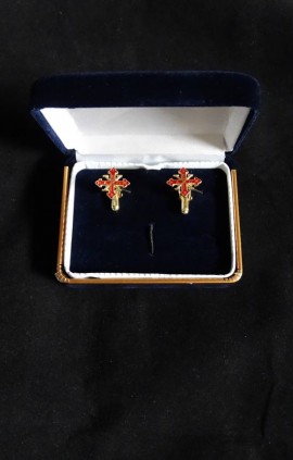 SILVER CUFFLINKS HOLY SEPULCHRE OF JERUSALEM