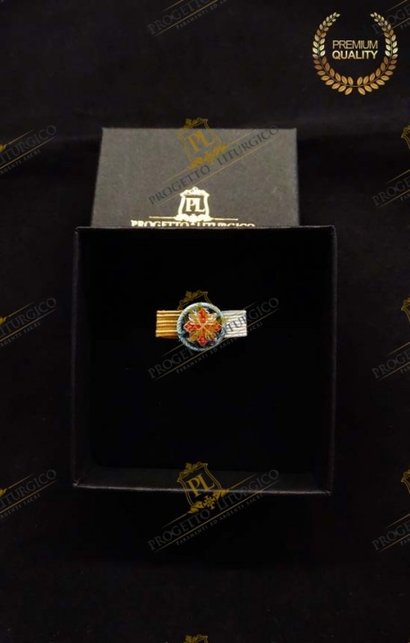 ROSETTA LAPEL PIN KNIGHT GRAND OFFICER OF MERIT  CONSTANTINIAN ORDER OF SAINT GEORGE - FRANCO NAPOLITAN BRANCH