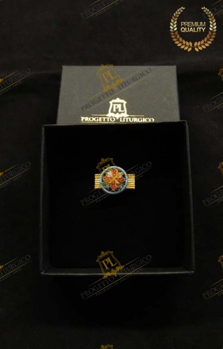 ROSETTA LAPEL PIN KNIGHT GRAND CROSS OF MERIT CONSTANTINIAN ORDER OF SAINT GEORGE - FRANCO NAPOLITAN BRANCH