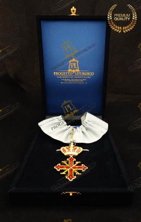 NECK INSIGNIA COMMANDER IUS PATRONATO OF MERIT SACRED MILITARY COSTANTINIAN ORDER OF SAINT GEORGE - FRANCO NAPOLITAN BRANCH