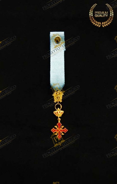 MINIATURE INSIGNIA  FOR KNIGHT OF GRACE SACRED MILITARY CONSTANTINIAN ORDER OF SAINT GEORGE - FRANCO NAPOLITAN BRANCH