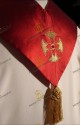 STOLA SACERDOTALE ROSSA CON FIOCCO IN CANUTIGLIA