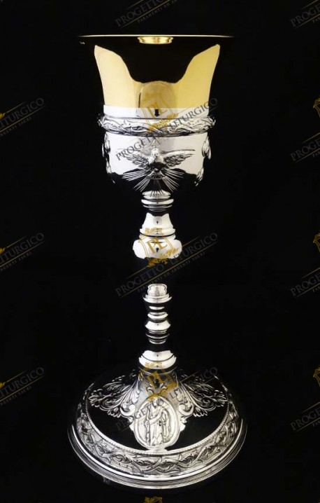 SILVER PRIESTLY CHALICE "PENTECOST"