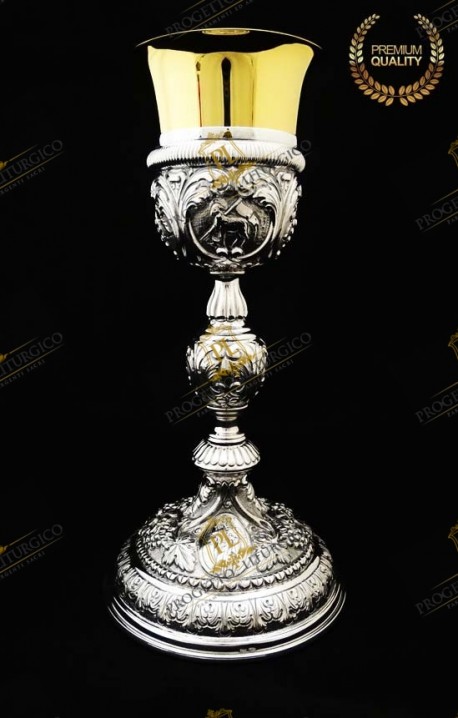 BAROQUE SILVER CHALICE "SAINTS PETER AND PAUL" PL175