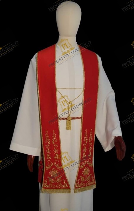 STOLA PASTORALE ROSSA 