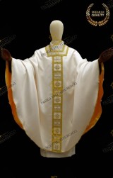 EARLY CHRISTIAN WHITE CHASUBLE  5028C11