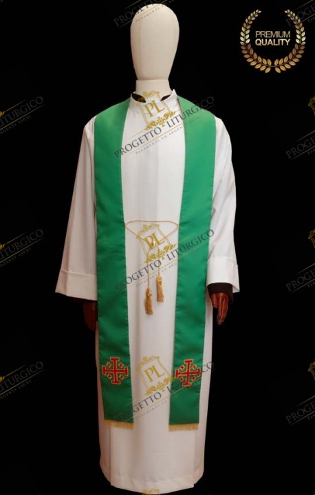 STOLA VERDE PER SACERDOTE SANTO SEPOLCRO