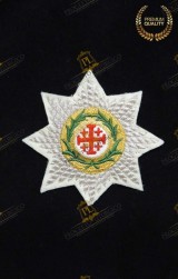 PLACCA CAVALIERE GRANDE UFFICIALE SANTO SEPOLCRO RICAMATA