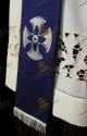 STOLA SACERDOTALE VIOLA RICAMATA 