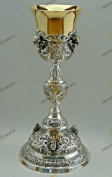 Baroque chalice in silver PL101