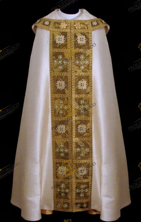 PIVIALE BIANCO IN PREZIOSA SETA SHANTUNG