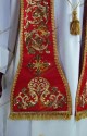 STOLA PASTORALE ROSSA IN TESSUTO DI RASO
